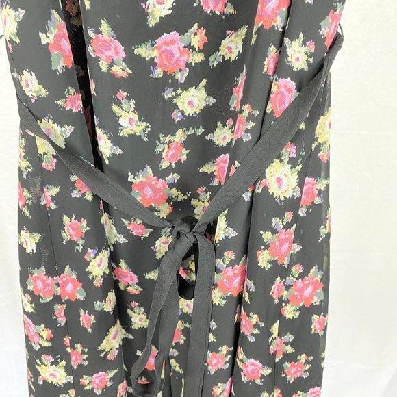 Guess Floral Loose Dress with Black Tie Up Belt - Picture 3 of 10